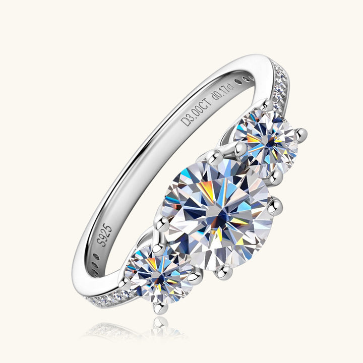 3.00 Carat Moissanite 925 Sterling Silver Ring