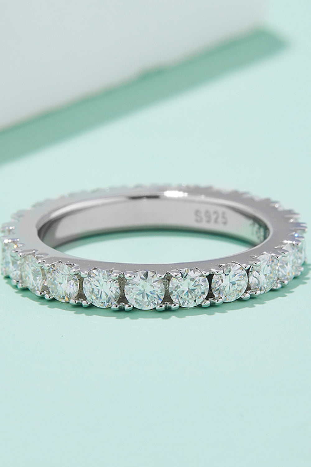 2.30 Ct Moissanite Eternity Ring 925 Sterling Silver