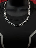 Men's Stainless steel silver figaro chain