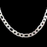 Men's Stainless Steel 8MM Figaro Chain Necklace 22 inch